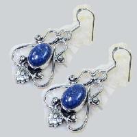 Lpc 299c collier boucles oreilles 45gr lapis lazuli tibet chine afghan bijou argent 925 achat vente 1