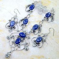 Lpc 299d collier boucles oreilles 45gr lapis lazuli tibet chine afghan bijou argent 925 achat vente 1