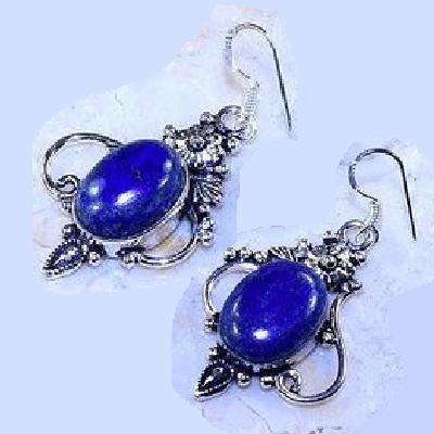 Lpc 300b collier boucles oreilles 60gr lapis lazuli tibet chine afghan bijou argent 925 achat vente
