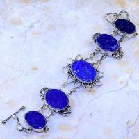 Lpc 301d bracelet 30gr lapis lazuli 18x24a tibet chine afghan bijou argent 925 achat vente