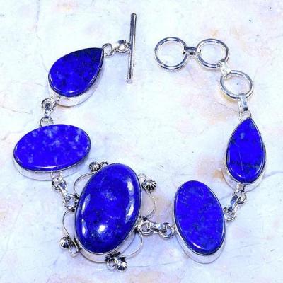 Lpc 302a bracelet 30gr lapis lazuli 18x30a tibet chine afghan bijou argent 925 achat vente