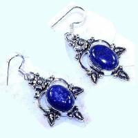 Lpc 306c collier boucles oreilles lapis lazuli tibet chine afghan bijou argent 925 achat vente