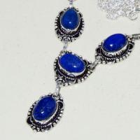 Lpc 317b collier parure sautoir lapis lazuli tibet chine afghan bijou argent 925 achat vente