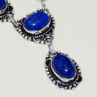 Lpc 317c collier parure sautoir lapis lazuli tibet chine afghan bijou argent 925 achat vente