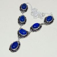 Lpc 317d collier parure sautoir lapis lazuli tibet chine afghan bijou argent 925 achat vente