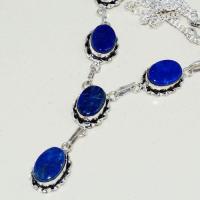 Lpc 318b collier parure sautoir lapis lazuli tibet chine afghan bijou argent 925 achat vente