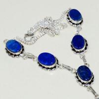 Lpc 318c collier parure sautoir lapis lazuli tibet chine afghan bijou argent 925 achat vente