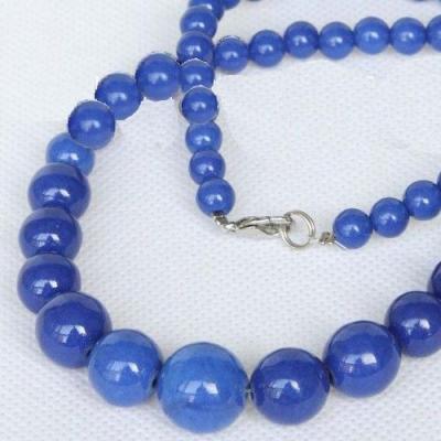 Lpc 331a collier parure sautoir lapis lazuli 6 14mm tibet chine afghan bijou argent 925 achat vente