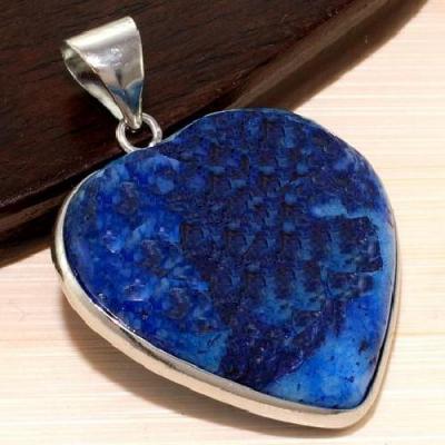 Lpc 336b pendentif pendant coeur lapis lazuli achat vente bijou ethnique egyptien afghan argent 925