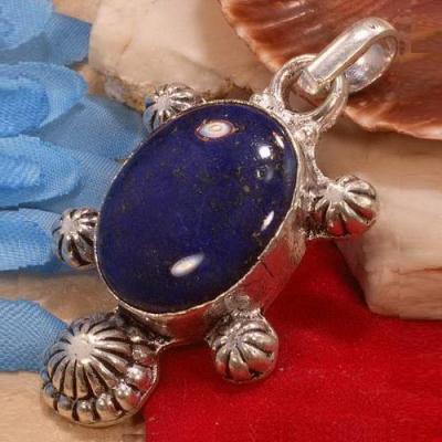 Lpc 342a pendentif pendant tortue lapis lazuli achat vente bijou ethnique egyptien afghan argent 925