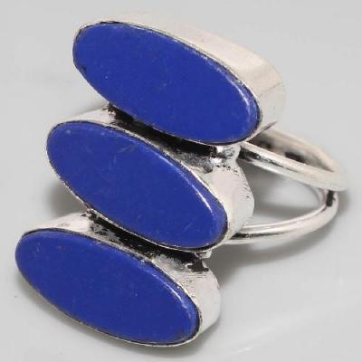 Lpc 350a bague chevaliere t57 8x18mm lapis lazuli medievale afghan bijou argent 925 achat vente