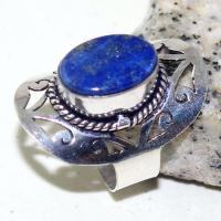 Lpc 361a bague chevaliere t56 5gr lapis lazuli 10x15mm tibet afghan bijou argent 925 achat vente