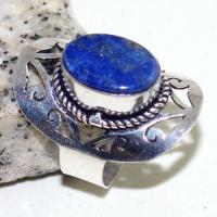 Lpc 361b bague chevaliere t56 5gr lapis lazuli 10x15mm tibet afghan bijou argent 925 achat vente