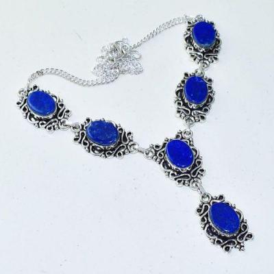 Lpc 366a collier sautoir parure 31gr lapis lazuli ethnique afghan argent achat vente