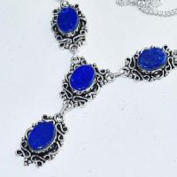 Lpc 366b collier sautoir parure 31gr lapis lazuli ethnique afghan argent achat vente