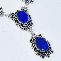 Lpc 366c collier sautoir parure 31gr lapis lazuli ethnique afghan argent achat vente