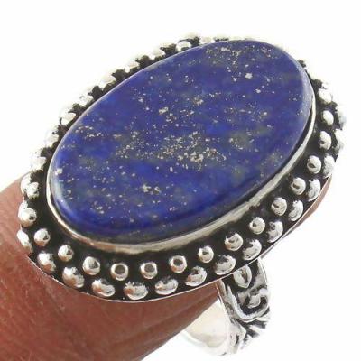 Lpc 367a bague chevaliere t60 10gr lapis lazuli 14x23mm tibet afghan bijou argent 925 achat vente