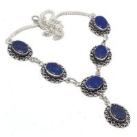 Lpc 371a collier sautoir parure 29gr lapis lazuli ethnique afghan argent achat vente