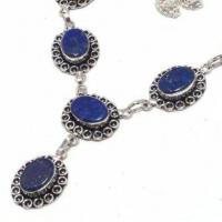 Lpc 371b collier sautoir parure 29gr lapis lazuli ethnique afghan argent achat vente