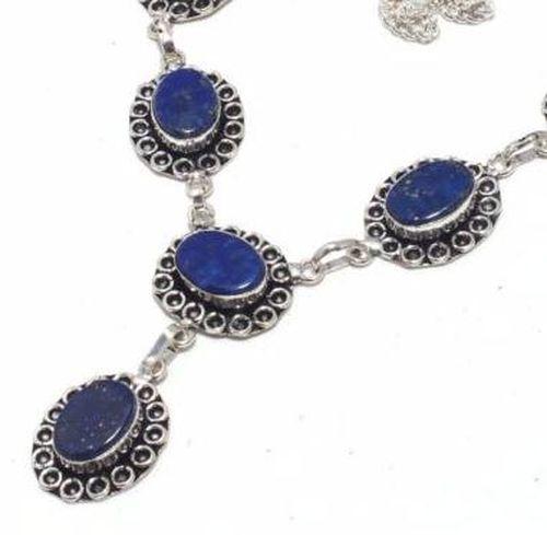 Lpc 371b collier sautoir parure 29gr lapis lazuli ethnique afghan argent achat vente
