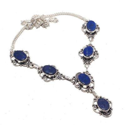 Lpc 373a collier sautoir parure 30gr lapis lazuli ethnique afghan argent achat vente