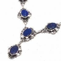 Lpc 373b collier sautoir parure 30gr lapis lazuli ethnique afghan argent achat vente