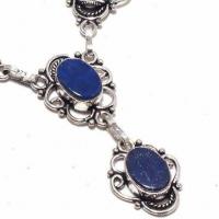 Lpc 373c collier sautoir parure 30gr lapis lazuli ethnique afghan argent achat vente