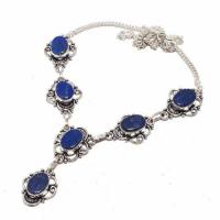 Lpc 373d collier sautoir parure 30gr lapis lazuli ethnique afghan argent achat vente