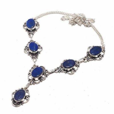 Lpc 373a collier sautoir parure 30gr lapis lazuli ethnique afghan argent achat vente