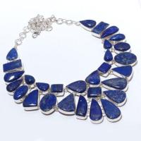 Lpc 375a collier sautoir parure 136gr lapis lazuli ethnique afghan argent achat vente