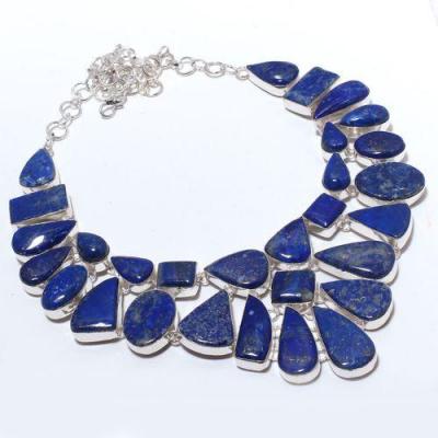 Lpc 375b collier sautoir parure 136gr lapis lazuli ethnique afghan argent achat vente