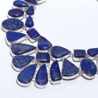 Lpc 375b collier sautoir parure 136gr lapis lazuli ethnique afghan argent achat vente