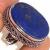 Lpc 382c bague chevaliere t53 17gr lapis lazuli 20x30mm tibet afghan bijou argent 925 achat vente