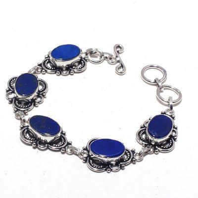 Lpc 396b bracelet 32gr lapis lazuli 15x10mm bijoux ethniques argent achat vente