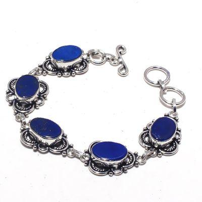 Lpc 396a bracelet 32gr lapis lazuli 15x10mm bijoux ethniques argent achat vente