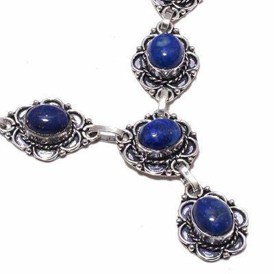 Lpc 405b collierparure sautoir 25gr lapis lazuli 8x12mm bijoux ethniques argent achat vente