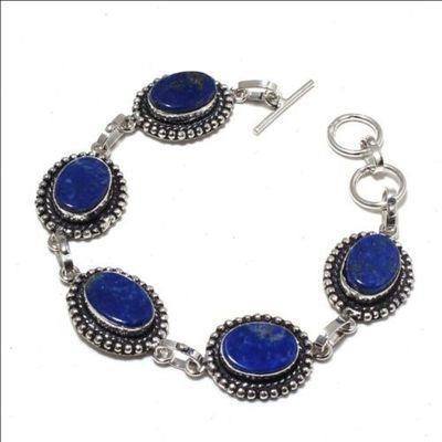 Lpc 436b bracelet 23gr lapis lazuli 15x10mm bijoux ethniques argent achat vente