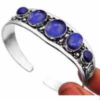 Lpc 462a bracelet torque 32gr lapis lazuli 10x16mm bijoux ethniques argent achat vente