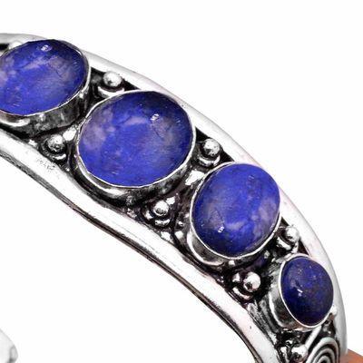 Lpc 462c bracelet torque 32gr lapis lazuli 10x16mm bijoux ethniques argent achat vente