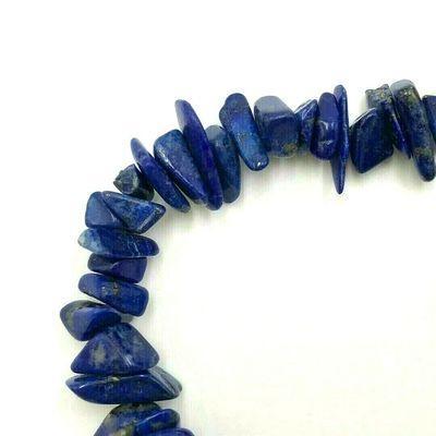 Lpc 475a collier 40gr 90cm lapis lazuli nuggets 10x5mm bijoux ethniques