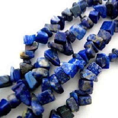 Lpc 478a collier 90gr 90cm lapis lazuli nuggets 10x5mm bijoux ethniques