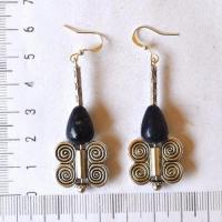 Lpc 496 boucles oreilles egyptienne orientales lapis lazuli 60mm 11gr argent925 2 