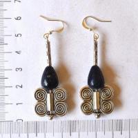 Lpc 496 boucles oreilles egyptienne orientales lapis lazuli 60mm 11gr argent925 2 