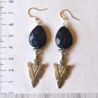 Lpc 497 boucles oreilles egyptienne orientales lapis lazuli 70mm 12gr argent925 2