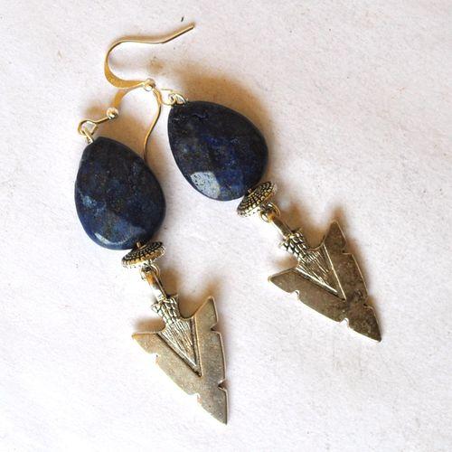 Lpc 497 boucles oreilles egyptienne orientales lapis lazuli 70mm 12gr argent925 3