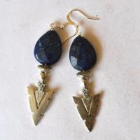 Lpc 497 boucles oreilles egyptienne orientales lapis lazuli 70mm 12gr argent925 4 