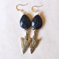 Lpc 497 boucles oreilles egyptienne orientales lapis lazuli 70mm 12gr argent925 5 