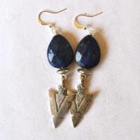 Lpc 497 boucles oreilles egyptienne orientales lapis lazuli 70mm 12gr argent925 5