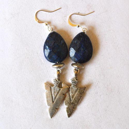 Lpc 497 boucles oreilles egyptienne orientales lapis lazuli 70mm 12gr argent925 5