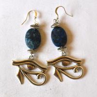 Lpc 498 boucles oreilles egyptienne orientales lapis lazuli 70mm 14gr argent925 6